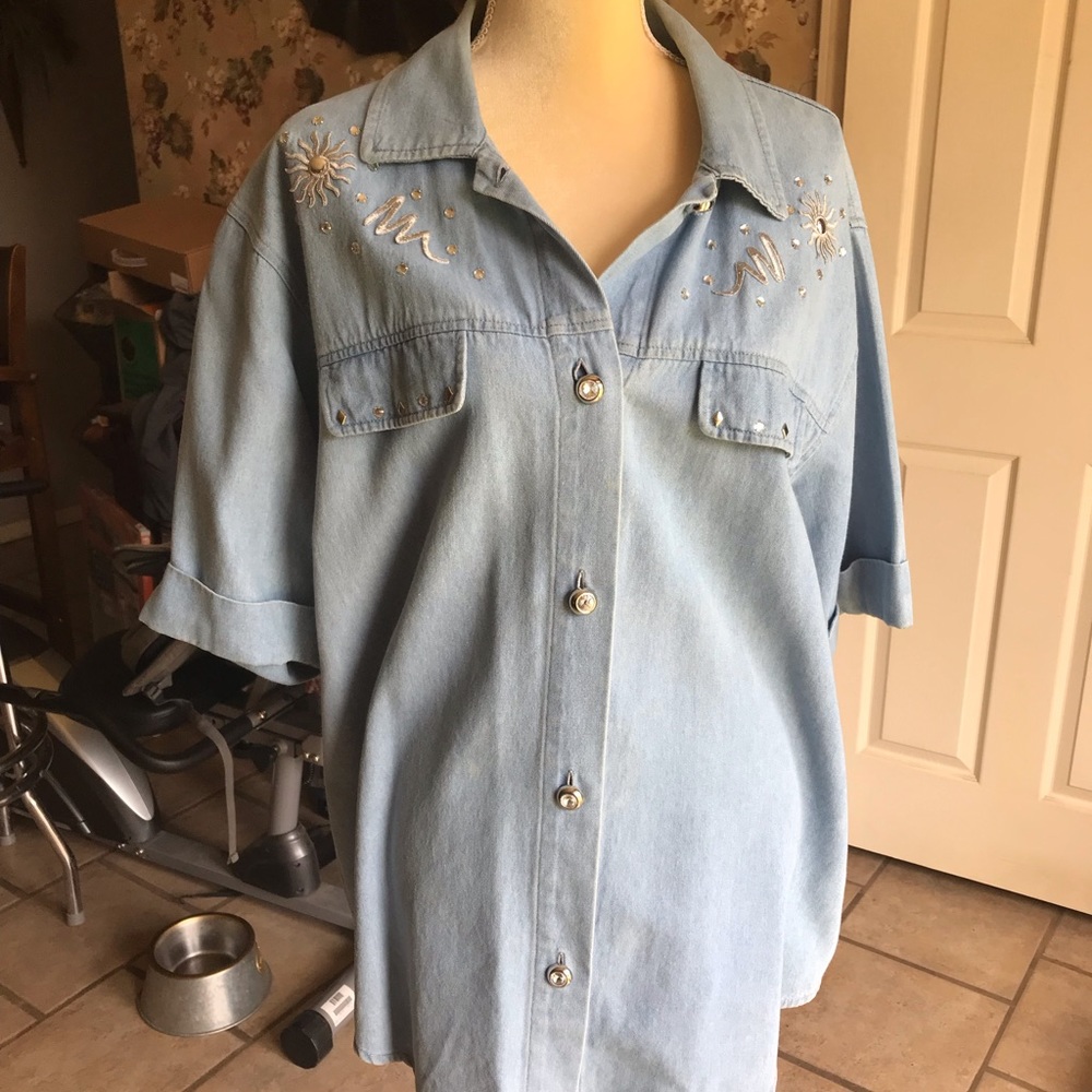 COPY - ***Women's Button Up Denim Shirt***